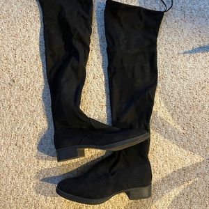 Black knee high boots
